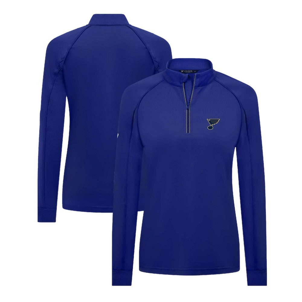 St. Louis Blues Levelwear Women's Kinetic Insignia Core Quarter-Zip Pullover Top - NHL Pullover