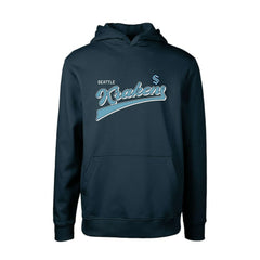 Seattle Kraken Levelwear Youth Podium Retro Script Fleece Pullover Hoodie - NHL Hoodies