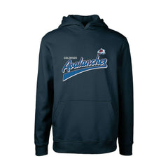 Colorado Avalanche Levelwear Youth Podium Retro Script Fleece Pullover Hoodie - NHL Hoodies