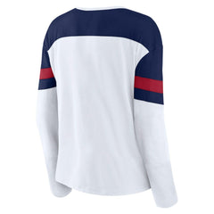 Montreal Canadiens Fanatics Women's Frozen Long Sleeve Notch Neck T-Shirt - NHL T-shirts