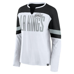Los Angeles Kings Fanatics Women's Frozen Long Sleeve Notch Neck T-Shirt - NHL T-shirts
