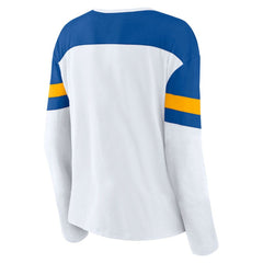 St. Louis Blues Fanatics Women's Frozen Long Sleeve Notch Neck T-Shirt - NHL T-shirts