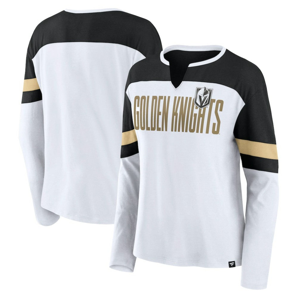 Vegas Golden Knights Fanatics Women's Frozen Long Sleeve Notch Neck T-Shirt - NHL T-shirts