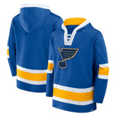 St. Louis Blues Fanatics Inside Line Fleece Pullover Hoodie- Blue - NHL Hoodies