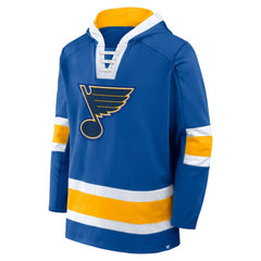 St. Louis Blues Fanatics Inside Line Fleece Pullover Hoodie- Blue - NHL Hoodies