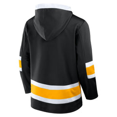 Boston Bruins Fanatics Inside Line Fleece Pullover Hoodie- Black - NHL Hoodies