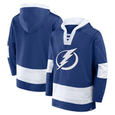 Tampa Bay Lightning Fanatics Inside Line Fleece Pullover Hoodie- Blue - NHL Hoodies