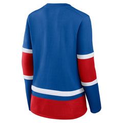 New York Rangers Fanatics Women's Prime Time Lace-Up Long Sleeve T-Shirt - NHL T-shirts