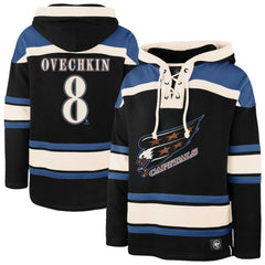 Alexander Ovechkin Washington Capitals '47 Player Name & Number Lacer Pullover Hoodie - NHL Hoodies