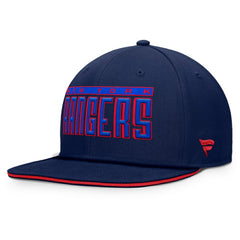 New York Rangers Fanatics Fundamental Gino Stack Snapback Hat - NHL Hats