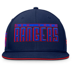 New York Rangers Fanatics Fundamental Gino Stack Snapback Hat - NHL Hats
