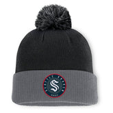 Seattle Kraken Fanatics Aspyn Cuffed Knit Hat with Pom - NHL Hats
