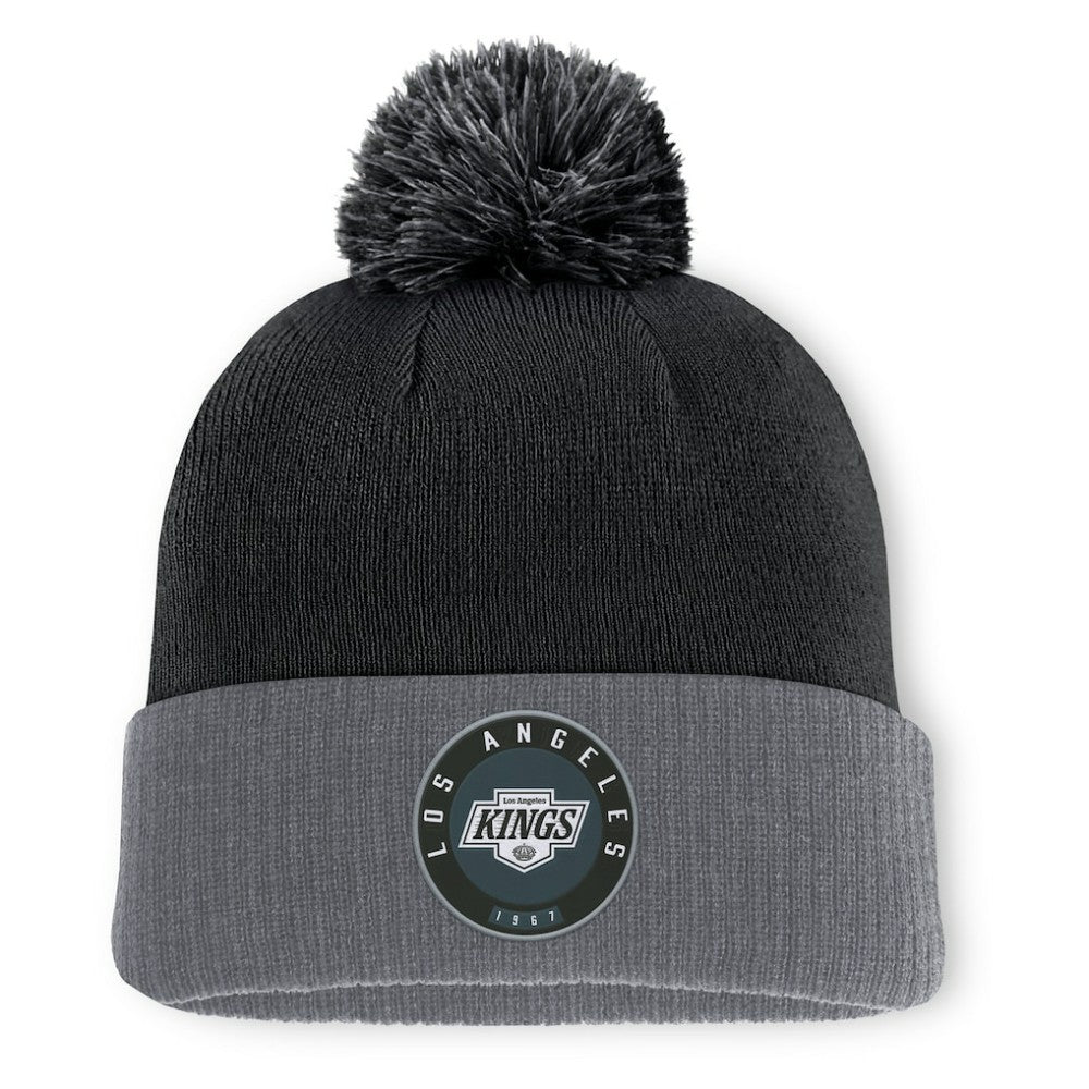 Los Angeles Kings Fanatics Aspyn Cuffed Knit Hat with Pom - NHL Hats