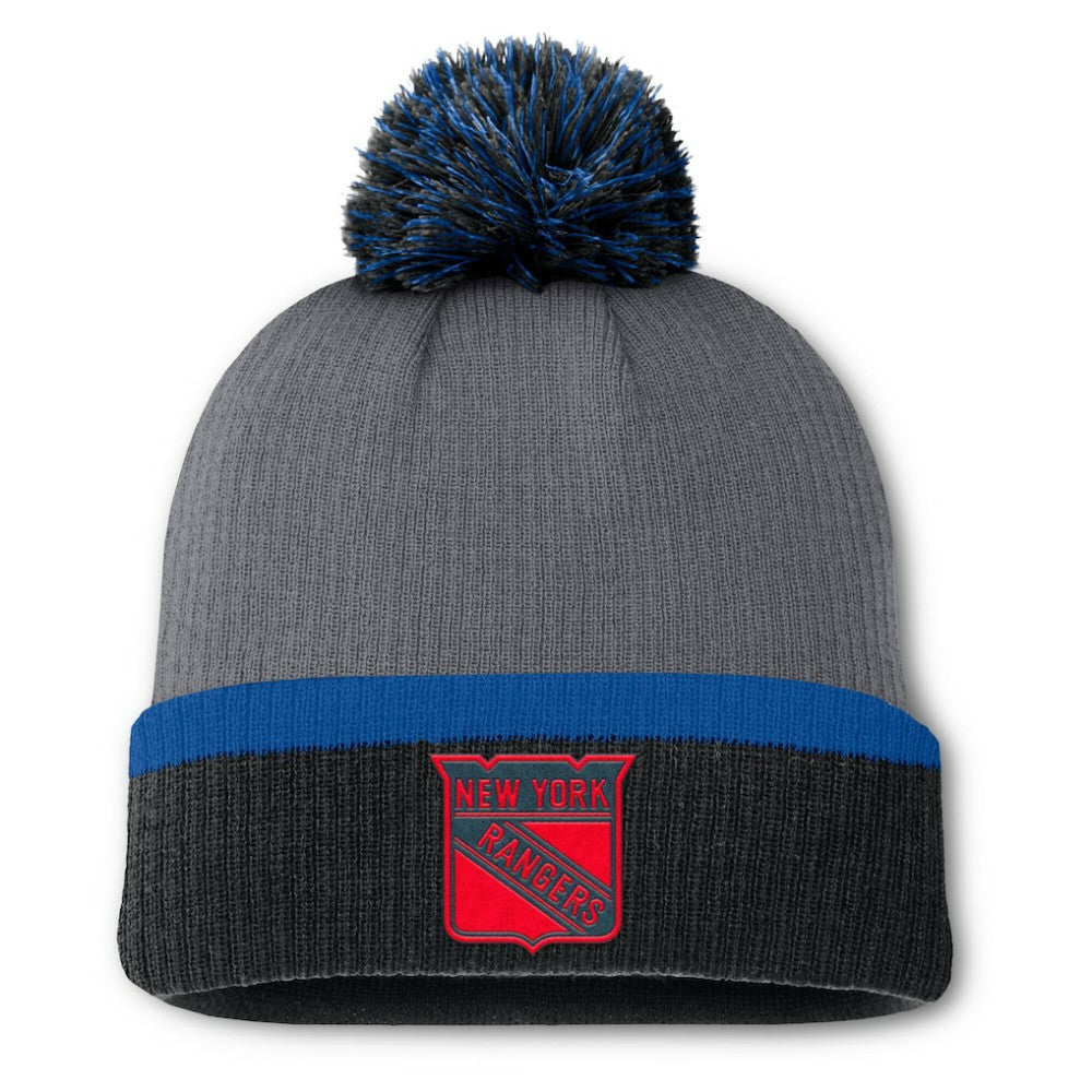 New York Rangers Fanatics Women's Cuffed Knit Hat with Pom - NHL Hats