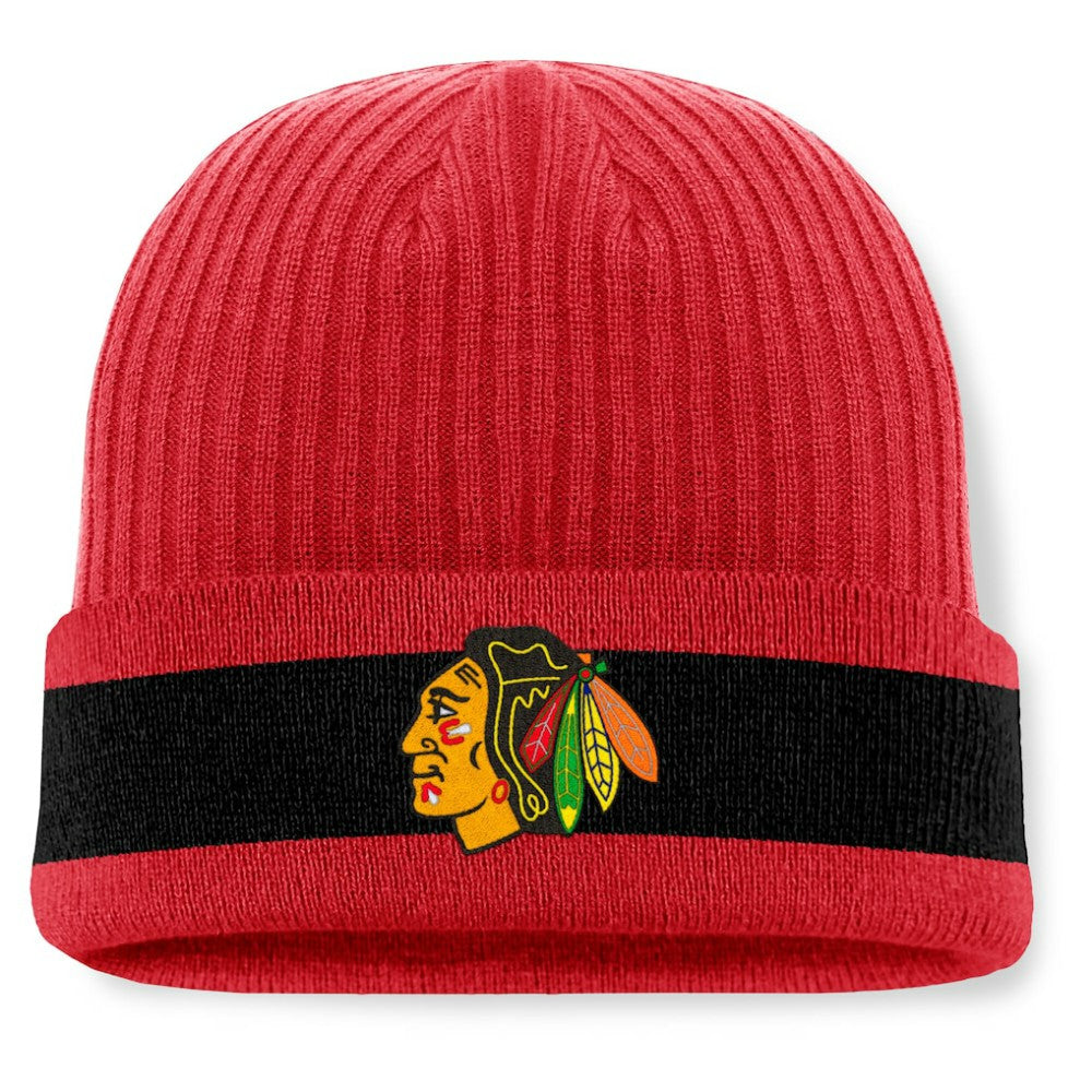 Chicago Blackhawks Fanatics Blueliner Cuffed Knit Hat - NHL Hats