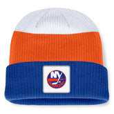 New York Islanders Fanatics Heritage Showboat Color-Block Cuffed Knit Hat - NHL Hats