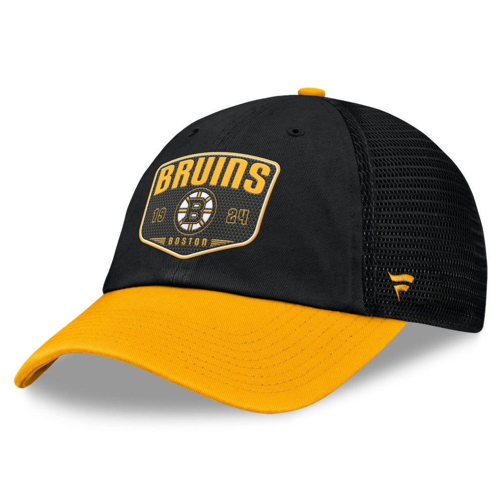 Boston Bruins Fanatics Fundamental One-Time Trucker Adjustable Hat - NHL Hats