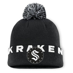 Seattle Kraken Fanatics Fundamental High Stick Cuffed Knit Hat with Pom - NHL Hats