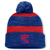 New York Rangers Fanatics Fundamental Red Line Cuffed Knit Hat with Pom - NHL Hats