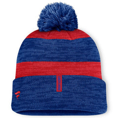 New York Rangers Fanatics Fundamental Red Line Cuffed Knit Hat with Pom - NHL Hats