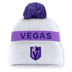 Vegas Golden Knights Fanatics Hockey Fights Cancer Cuffed Knit Hat with Pom - NHL Hats
