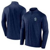 Seattle Kraken Logo Athletic Head-to-Head Raglan Quarter-Zip Top - NHL