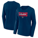 Houston Texans Logo Athletic Women's Grip Long Sleeve T-Shirt | NFL Discount