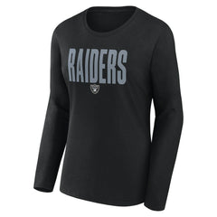 Las Vegas Raiders Logo Athletic Women's Grip Long Sleeve T-Shirt | NFL Online