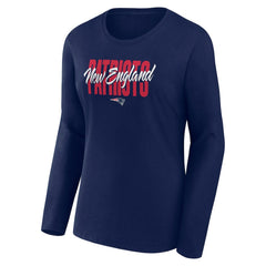 New England Patriots Logo Athletic Women's Grip Long Sleeve T-Shirt | NFL US