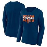Chicago Bears Logo Athletic Women's Grip Long Sleeve T-Shirt | NFL Discount