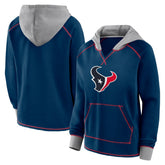 Houston Texans Logo Athletic Women's Boom Fleece Pullover V-Neck Hoodie | NFL Online