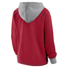 San Francisco 49ers Logo Athletic Women's Boom Fleece Pullover V-Neck Hoodie | NFL On sale