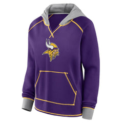 Minnesota Vikings Logo Athletic Women's Boom Fleece Pullover V-Neck Hoodie | NFL Near me