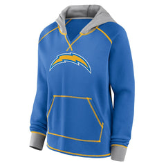 Los Angeles Chargers Logo Athletic Women's Boom Fleece Pullover V-Neck Hoodie | NFL Online