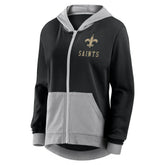 New Orleans Saints Logo Athletic Women's Hit It French Terry Full-Zip Hoodie | NFL Discount