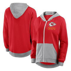 Kansas City Chiefs Logo Athletic Women's Hit It French Terry Full-Zip Hoodie | NFL US