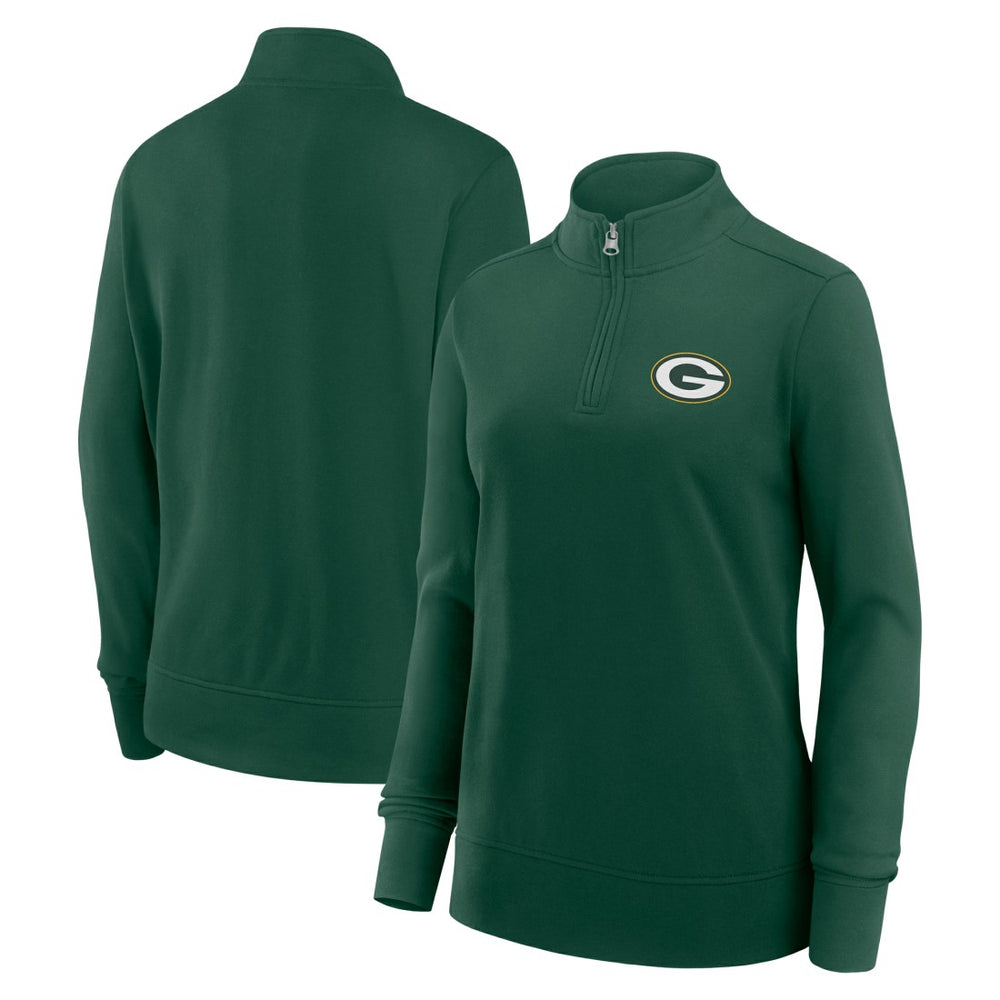 Green Bay Packers Logo Athletic Women's Velocity Quarter-Zip Jacket | NFL Online