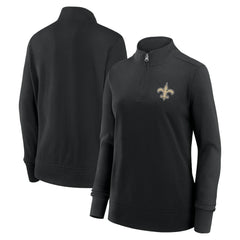 New Orleans Saints Logo Athletic Women's Velocity Quarter-Zip Jacket | NFL Sale