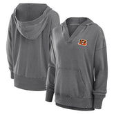 Cincinnati Bengals Women's Initiative Snow Wash French Terry V-Neck Pullover Hoodie | NFL Online