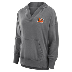 Cincinnati Bengals Women's Initiative Snow Wash French Terry V-Neck Pullover Hoodie | NFL Online