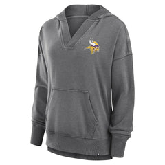 Minnesota Vikings Women's Initiative Snow Wash French Terry V-Neck Pullover Hoodie | NFL Online