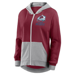 Colorado Avalanche Logo Athletic Women's Hit It French Terry Full-Zip Hoodie - NHL Hoodies