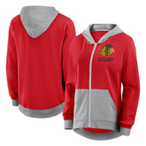 Chicago Blackhawks Logo Athletic Women's Hit It French Terry Full-Zip Hoodie - NHL Hoodies