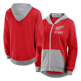 Detroit Red Wings Logo Athletic Women's Hit It French Terry Full-Zip Hoodie - NHL Hoodies