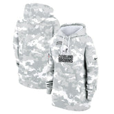 Cleveland Browns Women's 2024 Salute To Service Club Fleece Oversized Pullover Hoodie | NFL US