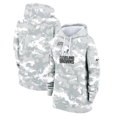 Cleveland Browns Women's 2024 Salute To Service Club Fleece Oversized Pullover Hoodie | NFL US