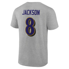 Baltimore Ravens Lamar Jackson Icon Player Name & Number T-Shirt | NFL Outlet