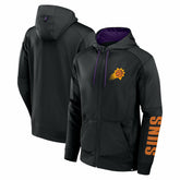 Black Phoenix Suns Baller Defender Performance Full-Zip Hoodie | NBA