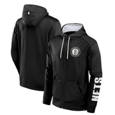 Black Brooklyn Nets Baller Defender Performance Full-Zip Hoodie | NBA