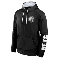 Black Brooklyn Nets Baller Defender Performance Full-Zip Hoodie | NBA